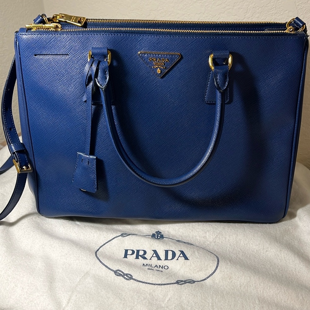 Large Prada Galleria Saffiano Leather Handbag & Saffiano WALLET | Two pieces.
